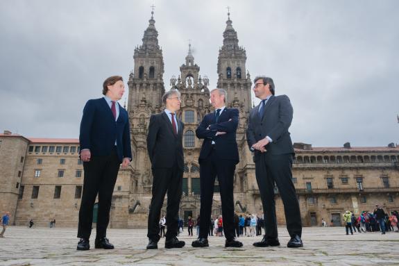 Imaxe da nova:Alfonso Rueda pon en valor a tradición europeísta de Galicia representada no Camiño de Santiago