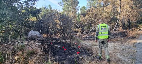 Imaxe da nova:A Unidade de Investigación de Incendios Forestais da Xunta identifica o presunto autor de varios lumes no concello ourensán de Vila...