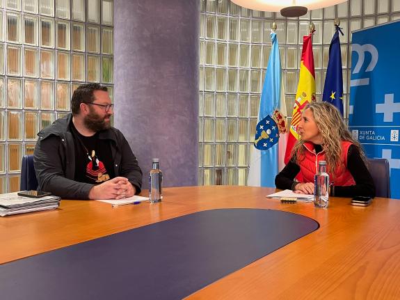 Imaxe da nova:A delegada territorial da Xunta en Ferrol reúnese co presidente da asociación cultural Lenda Ártabra co obxectivo de analizar posib...