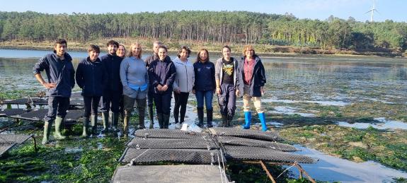 Imaxe da nova:A Consellería do Mar entrega máis de 500.000 unidades de semente de ameixa babosa procedente do IGAFA á confraría de Camariñas