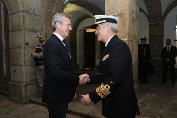 Imagen de la noticia:Rueda participa en la recepción del Consejo Superior de la Armada en Ferrol