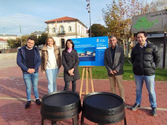Imaxe da nova:A Xunta colabora co Concello de Sober no acondicionamento da Alameda da praza, onde se instalará unha pérgola para humanizar a cont...