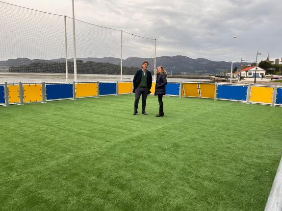 Imaxe da nova:A Xunta inviste 18.000 euros na instalación dunha pista multideporte desmontable en Ortigueira