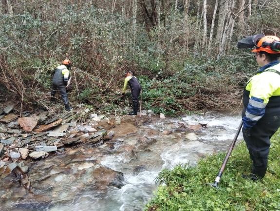 Imaxe da nova:A Xunta realiza labores de conservación en varios ríos no concello de Mondoñedo que suman 8,5 km