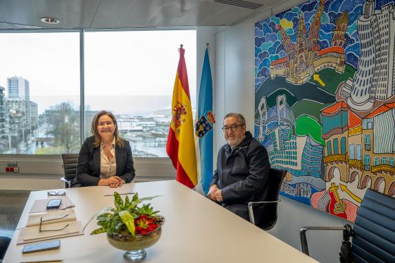 Imaxe da nova:A Xunta estuda novas liñas de colaboración co Celta Feminino de Baloncesto