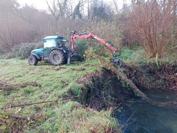 Imaxe da nova:A Xunta realiza labores de conservación nun tramo de 1,1 km do río Miñor ao seu paso por Gondomar