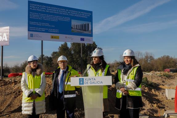 Imaxe da nova:A Xunta inicia a construción dun novo edificio de 46 vivendas de promoción pública en Navia, en Vigo, cun investimento de 9,6M€