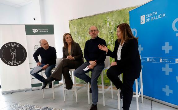 Imaxe da nova:Ana Ortiz e Anxo M. Lorenzo destacan o labor da  asociación Évame-Oroza no “renacemento cultural e social” do Casco Vello de Vigo