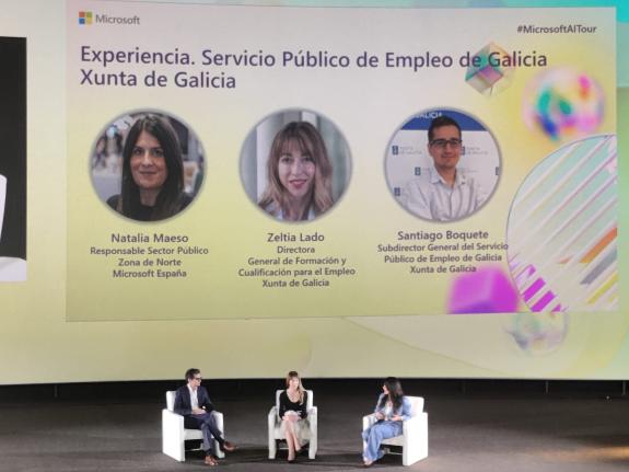 Imagen de la noticia:La Xunta expone en el evento Microsoft AI Tour el software EMi como ejemplo de su apuesta por la modernización del Servizo P...