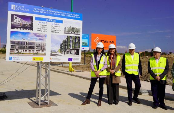 Imaxe da nova:A Xunta inicia a construción de dous edificios para 56 vivendas de promoción pública en Navia, en Vigo, cun investimento de 11,7 M€