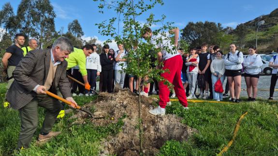 Imaxe da nova:Medio Rural conciencia á mocidade sobre a importancia dos bosques cunha plantación de frondosas autóctonas no concello de Boqueixón