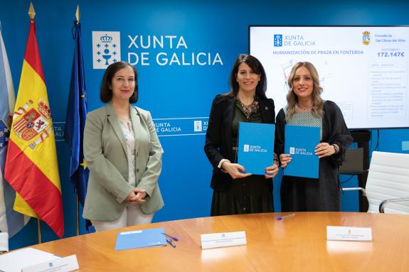 Imaxe da nova:A Xunta colabora co Concello San Cibrao das Viñas na humanización dunha praza en Fonteboa, na que se investirán máis de 172.000 eur...