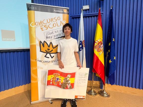 Imaxe da nova:Marcos Cabada, do IES Vilar Ponte de Viveiro, gañador en Galicia do concurso ‘Que é un rei para ti?’