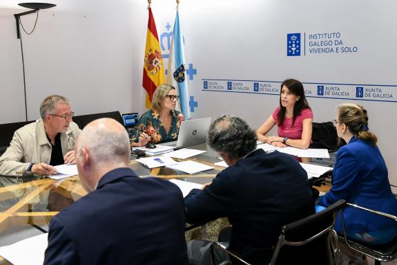 Imaxe da nova:A conselleira María M. Allegue preside unha nova reunión do Consello de Administración da Sociedade de Vivenda Pública de Galicia