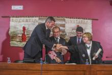 López Campos asina un protocolo de colaboración para impulsar o uso do galego no ámbito notarial