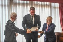 López Campos asina un protocolo de colaboración para impulsar o uso do galego no ámbito notarial