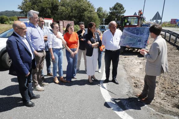 Imaxe da nova:A Xunta inicia a construción dun novo carril segregado na glorieta que une a VG4.1 coa PO-308 na Lanzada para axudar a desconxestio...