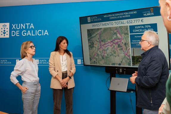 Imagen de la noticia:Xunta y ayuntamiento colaboran en la mejora de espacios públicos de Muíños, cuya inversión asciende a más de 630.000 €