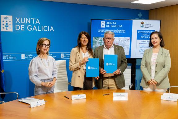 Imagen de la noticia:A Xunta colabora co concello de San Cristovo de Cea na humanización de varias rúas da localidade, que conta cun investimento...