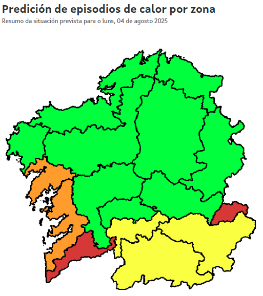 Imagen de la noticia:A Xunta sitúa en nivel vermello a alerta por episodio de calor no Miño de Pontevedra e en Valdeorras