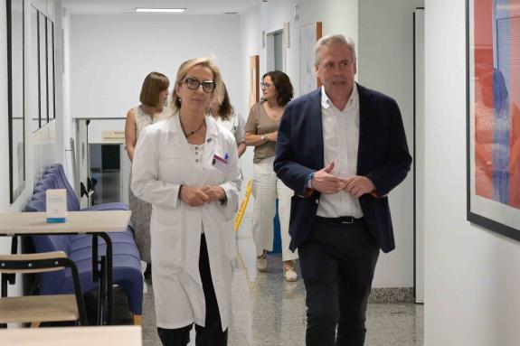 Imaxe da nova:Gómez Caamaño avanza a renovación dos falsos teitos de todo o bloque de hospitalización do edificio antigo do Hospital Arquitecto M...