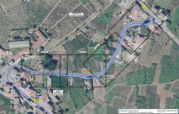 Imaxe da nova:A Xunta adxudica a construción dunha senda peonil na estrada OU-404 en Barral, en Castrelo de Miño, co fin de reforzar a seguridade...
