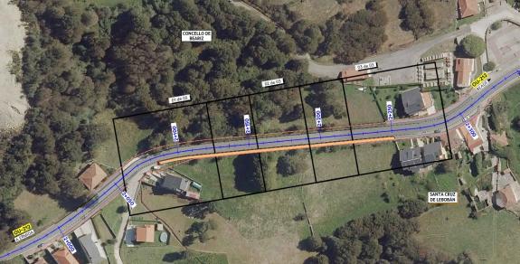 Imaxe da nova:A Xunta comezará a vindeira semana as obras da senda peonil na estrada OU-212 en Lebozán, en Beariz