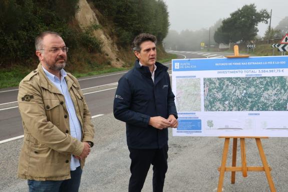 Imaxe da nova:A Xunta finaliza a mellora do firme da estrada LU-530 entre Lugo e Castroverde, á que destinou 2 millóns de euros