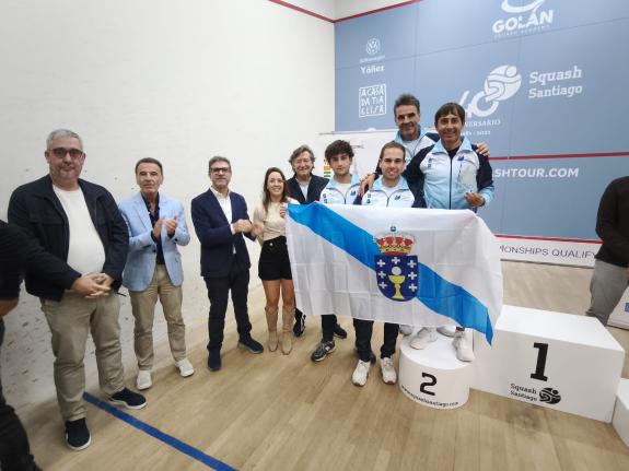 Imaxe da nova: Lete Lasa felicita á Selección Galega de squash tras acadar ouro masculino e bronce feminino no Campionato de España do Milladoiro