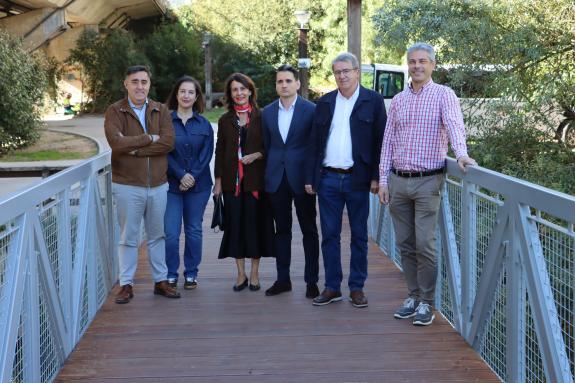 Imaxe da nova:O delegado territorial da Xunta supervisa o estado das obras da senda do Barbaña na zona da Ponte Codesal, en Ourense