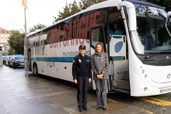 Imaxe da nova:La Policía Nacional de Santiago se compromete con las campañas de donación desarrolladas por la Agencia de Donación de Órganos y Sa...