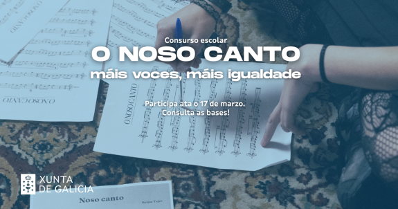 Imaxe da nova:A Xunta convoca a primeira edición do concurso ‘O noso canto: máis voces, máis igualdade’ para centros educativos