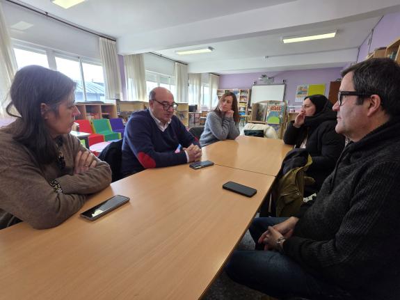 Imaxe da nova:A Xunta presenta solucións para evitar as acumulacións de auga no CEIP Xunqueira 1 nunha reunión coa Ampa e o equipo directivo