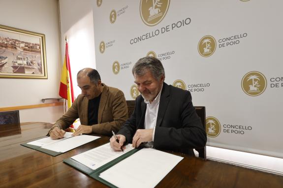 Imaxe da nova:Portos de Galicia asina co Concello de Poio o convenio que permite ampliar as zonas habilitadas para a pesca recreativa en Raxó, Ca...