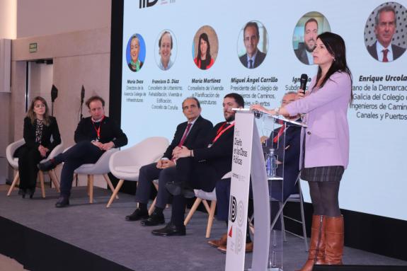 Imaxe da nova:A conselleira Allegue destaca o papel do Colexio de Enxeñeiros de Camiños, Canais e Portos como garante do rigor técnico e da calid...