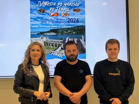 Imaxe da nova:Martina Aneiros traslada o apoio da Xunta á Festa do Marisco de Ferrol na presentación do cartel da súa IV edición