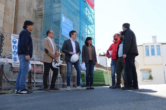Imaxe da nova:A Xunta avanza nas obras de conservación da igrexa de Santa Mariña de Sarria coa previsión de que estean finalizadas para o verán