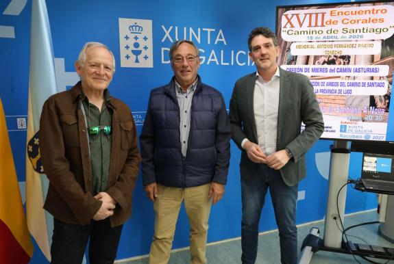 Imagen de la noticia:La Xunta y la Asociación de Amigos del Camino de Santiago promueven un Encuentro de Corales el día 18 en Lugo
