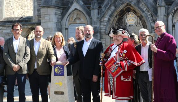 Imaxe da nova:A Xunta impulsa o Camiño Inglés en Reino Unido cunha nova mouteira en Southampton que se suma ás outras tres instaladas neste país