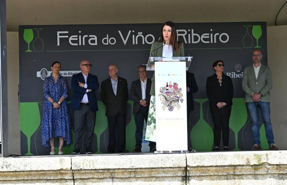 Imagen de la noticia:María José Gómez reafirma en la 63ª Feria del Vino del Ribeiro el compromiso de la Xunta con el sector vitivinícola