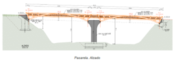Imagen de la noticia:El montaje de dos nuevas pasarelas en las obras de la senda Milladoiro-Intermodal hará necesario cortar el tráfico mañana ma...