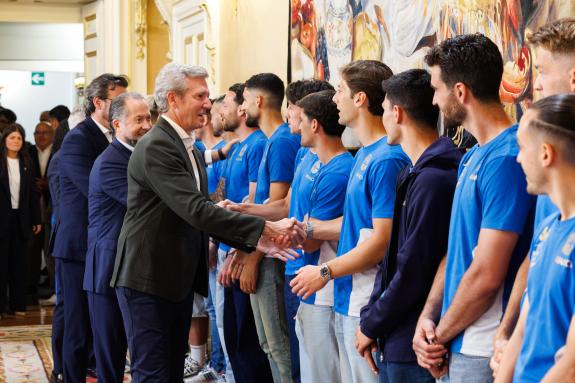Imagen de la noticia:Rueda recibe al Real Club Deportivo de A Coruña para felicitarlo por su ascenso a Primera División
