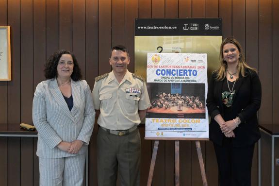 Imagen de la noticia:Belén do Campo asiste al concierto de la Unidad de Música del Cuartel General del Mando de Apoyo a la Maniobra con moitivo d...