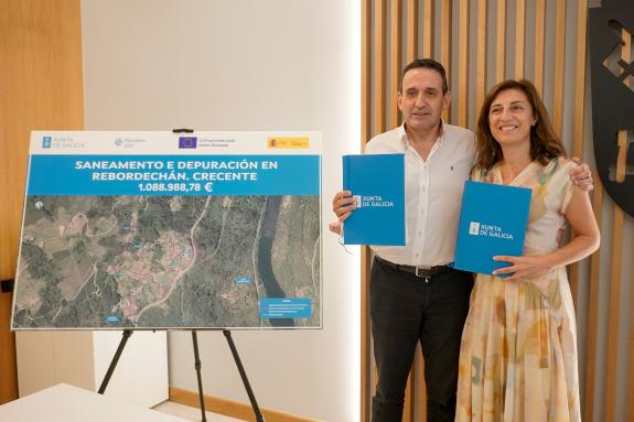 Imagen de la noticia:La Xunta y el Ayuntamiento de Crecente destinan 1,1 M€ a la construcción de una estación depuradora y de una red de saneamie...