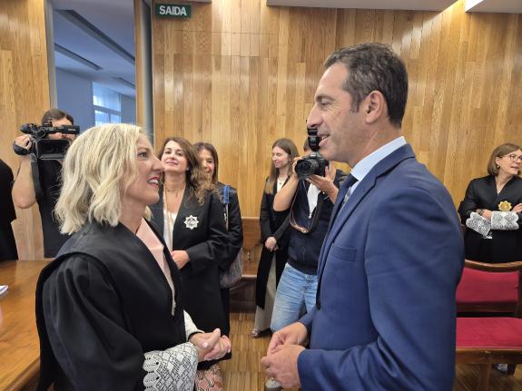Imaxe da nova:O director xeral de Xustiza e o delegado da Xunta en Lugo asisten á toma de posesión da nova fiscala xefe da Fiscalía Provincial de...