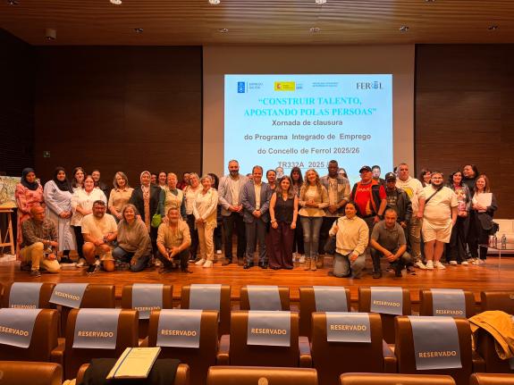 Imaxe da nova:A Xunta felicita aos participantes no Programa Integrado de Emprego do Concello de Ferrol que acadou un 75% de inserción no mercado...