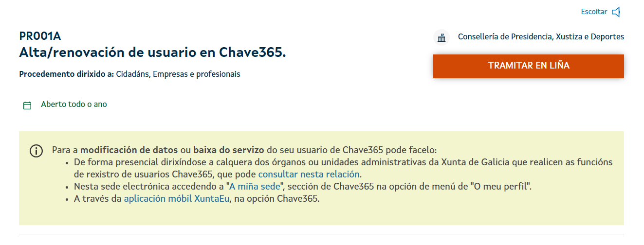 Formulario PR001A