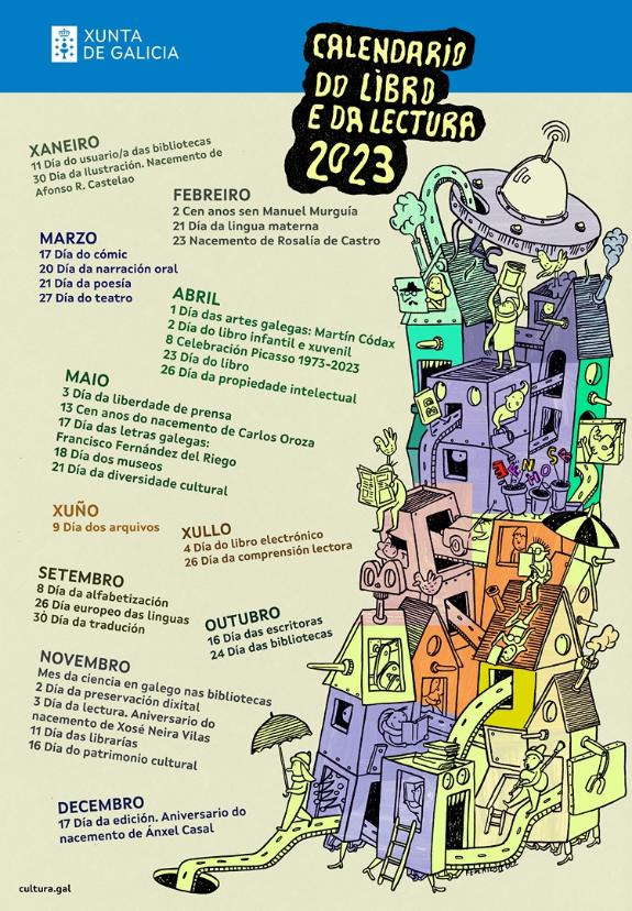 Imagen de la noticia:La Xunta incorpora al Calendario do Libro e a Lectura fechas de homenaje a Manuel Murguía, Pablo Picasso y Carlos Oroza