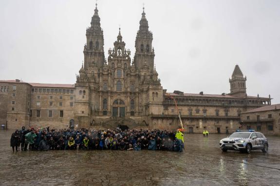 Imaxe da nova:O alumnado da 14ª promoción de Policía Local remata a súa formación na AGASP cun tramo do Camiño Portugués
