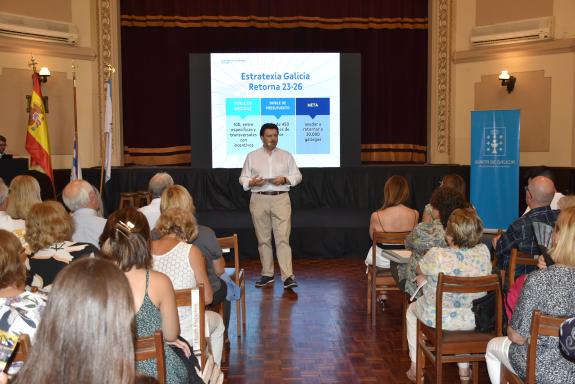 Imagen de la noticia:Emigración lleva a Uruguay la campaña de presentación de la nueva estrategia Galicia Retorna 2026, que apuesta fuertemente p...